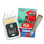 Blinkers Dual Chamber Slurpie THC-A Device + Hash Hole - 2000mg Baja Burst/Juicy Watermelon