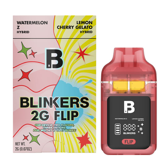 Blinkers THC-A Flip Vaporizer - 2000mg Watermelon Z/Lemon Cherry Gelato