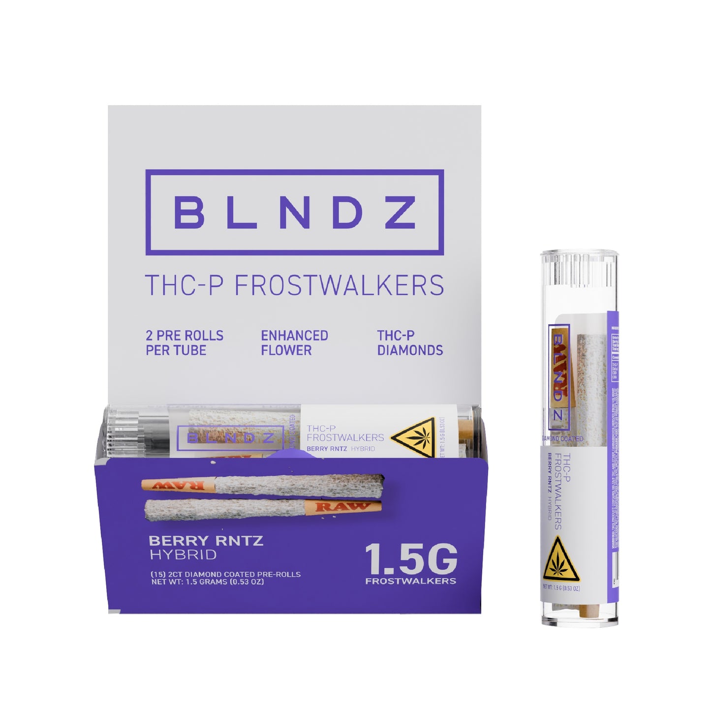 Blndz THC-P Diamond Infused Frostwalkers - 1.5g Berry Rntz (H)