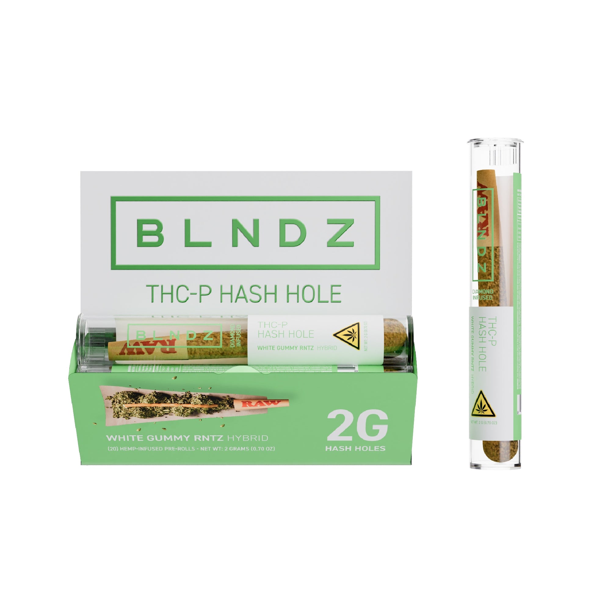 Blndz THC-P Diamond Infused Hash Holes - 2g White Gummy (H)