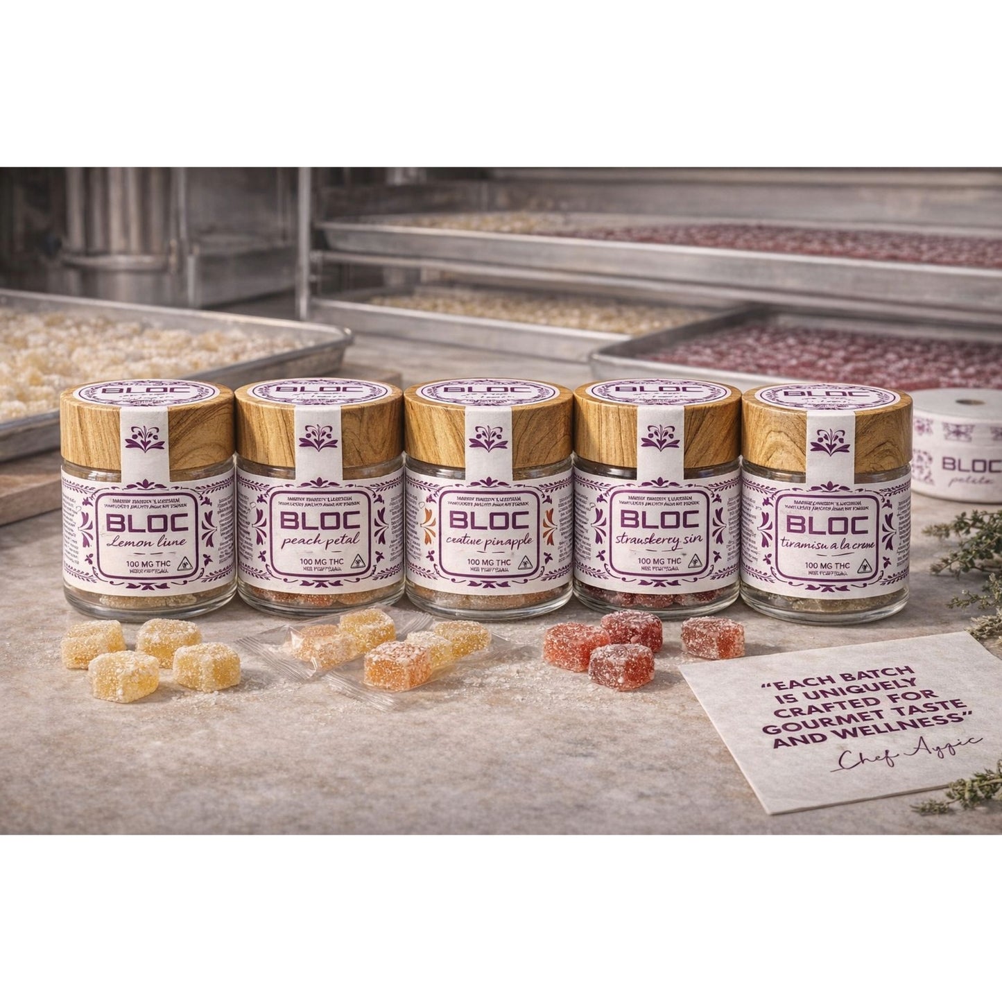 Bloc Petite Artisanal THC Gummies - Guava Roasted Vanilla