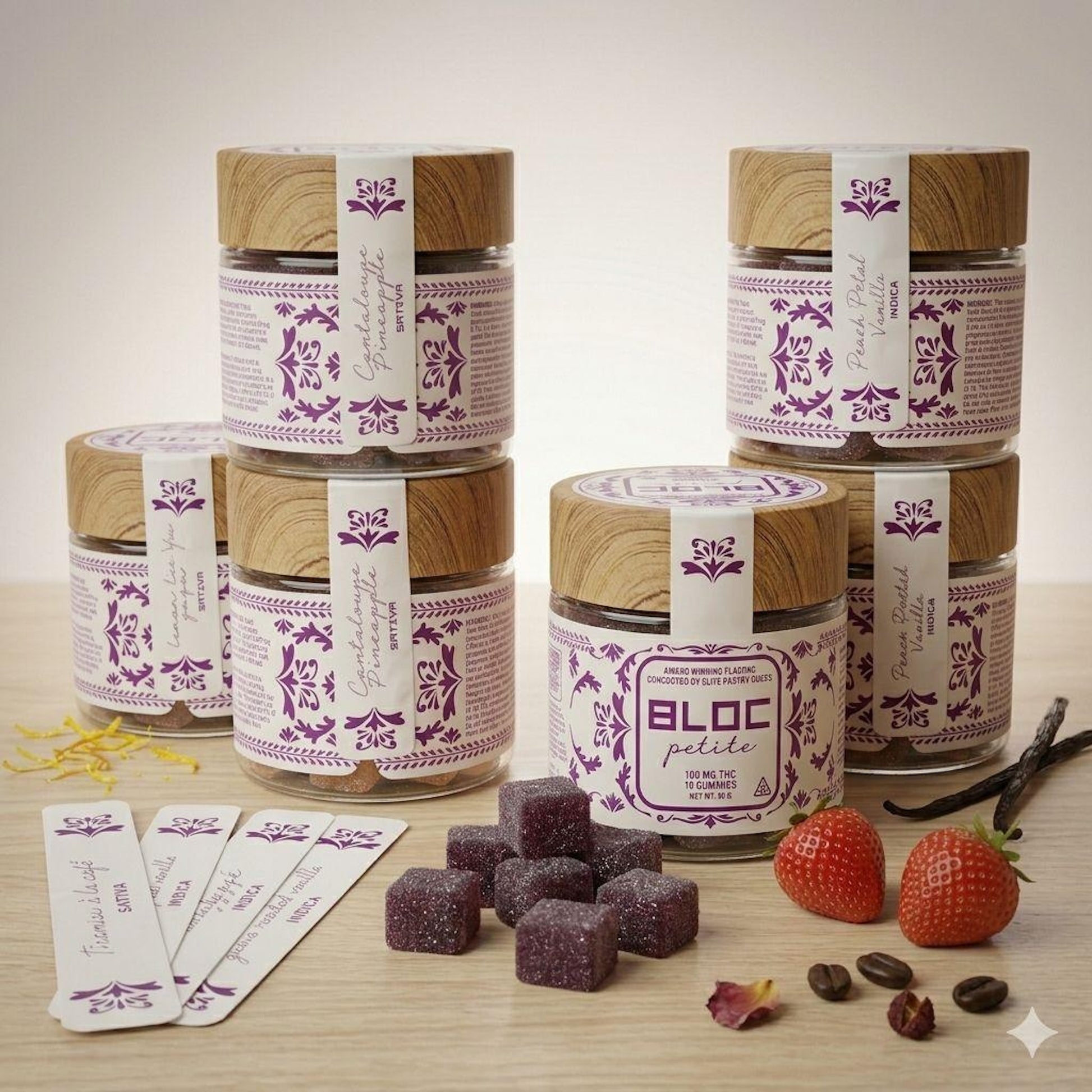 Bloc Petite Artisanal THC Gummies - Peach Petel Vanilla