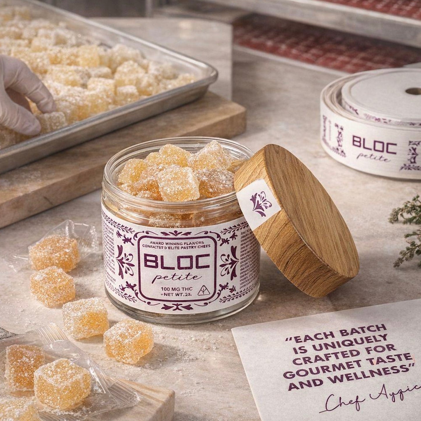 Bloc Petite Artisanal THC Gummies - Tiramasu a la cafe