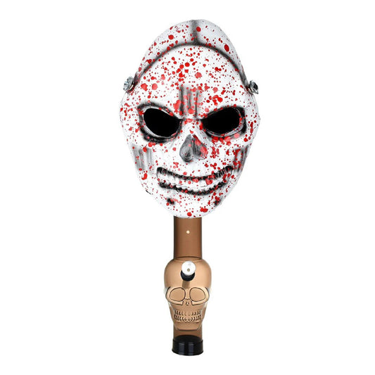 Bloody Skull Gas Mask & Acrylic Water Pipe Set - 8in