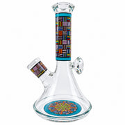Blue Mosaic Beaker Bong - 7in