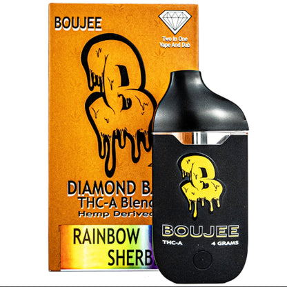 Boujee Diamond Bar THC-A 2 in 1 Vape n Dab - 4000mg Rainbow Sherbet (H)