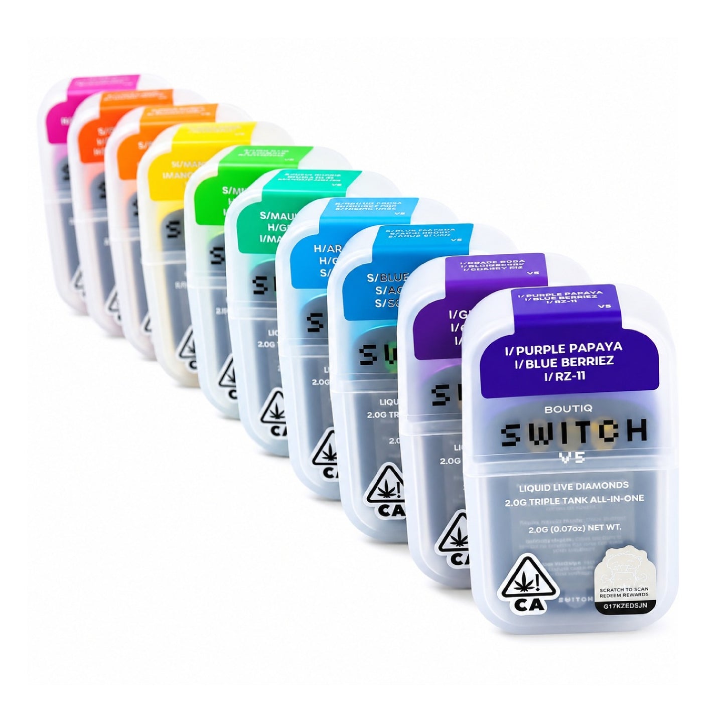 Boutiq Switch V5 Triple Tank THC-P Device - 2000mg