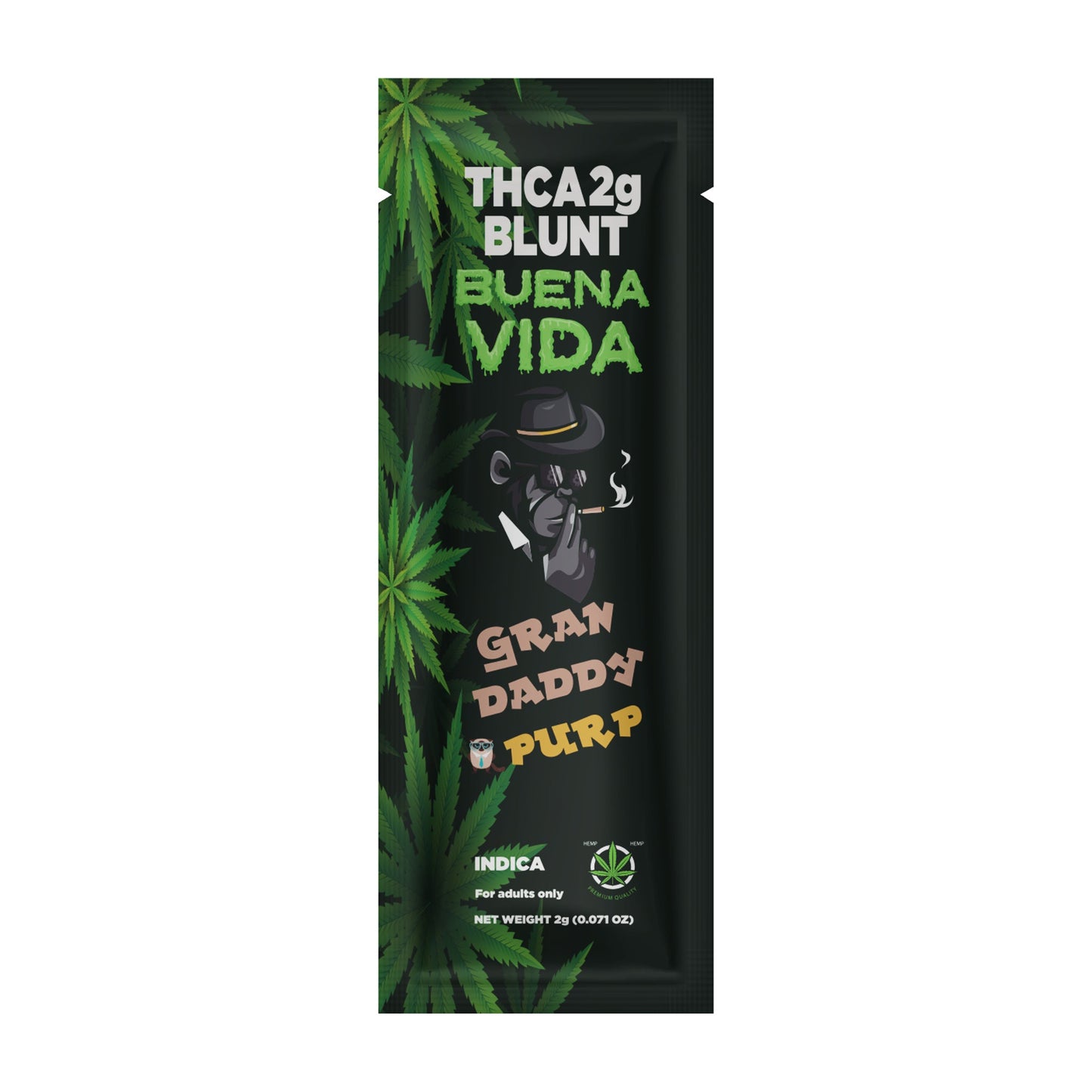 Buena Vida THC-A Blunt - 2g Gran Daddy Purp (I) / 1 Pack