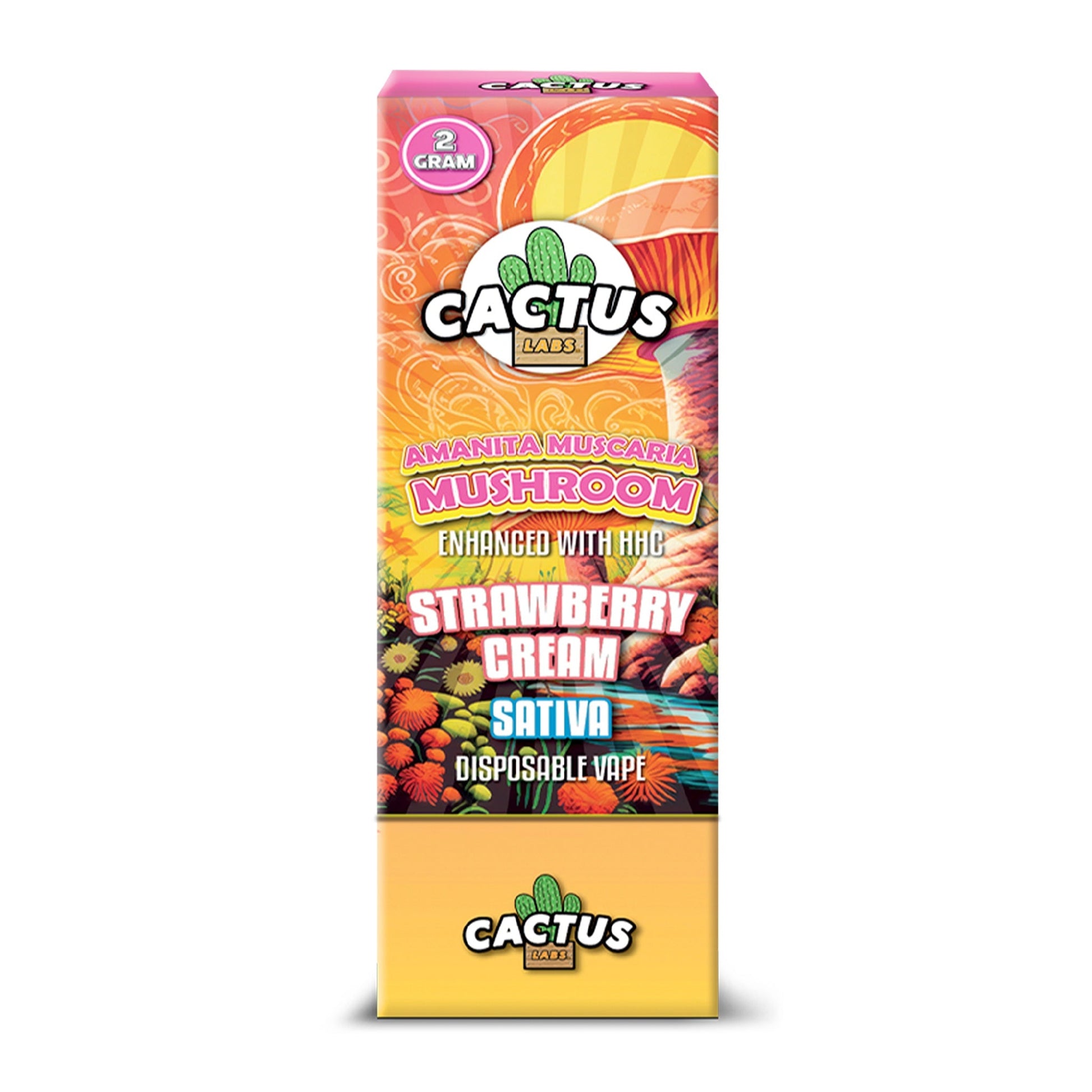 Cactus Labs Amanita Muscaria + HHC Vaporizer - 2000mg Strawberry Cream