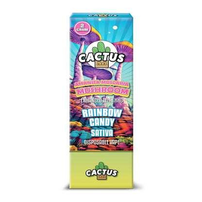 Cactus Labs Amanita Muscaria + HHC Vaporizer - 2000mg Rainbow Candy