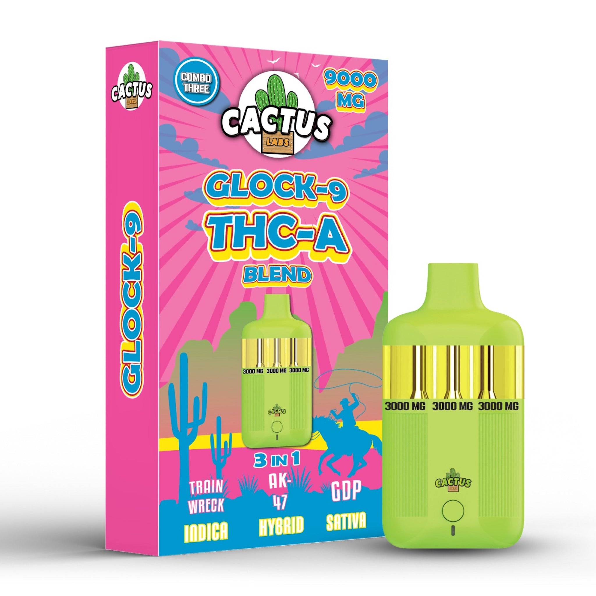 Cactus Labs Glock-9 THC-A Blend Vaporizer - 9000mg - Everything 420