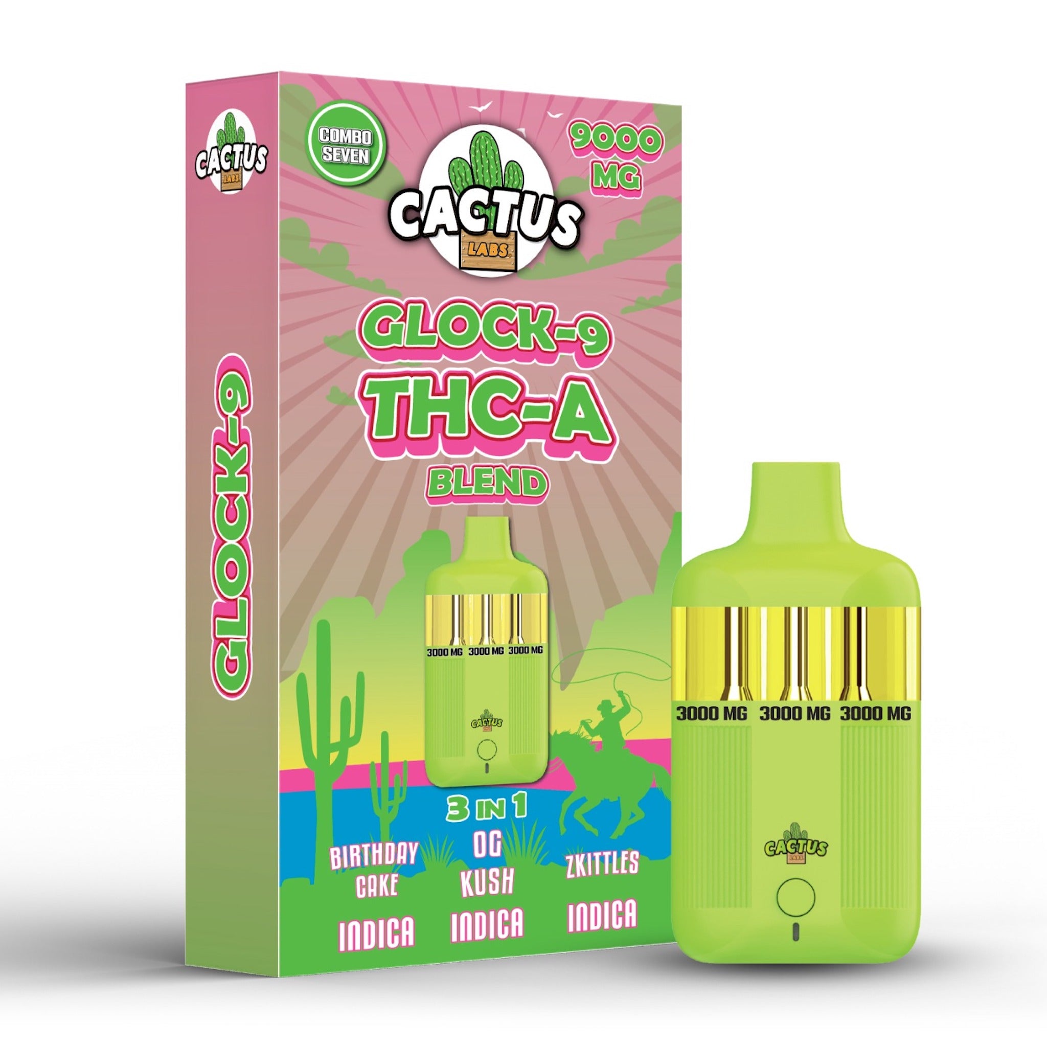 Cactus Labs Glock-9 THC-A Blend Vaporizer - 9000mg - Everything 420