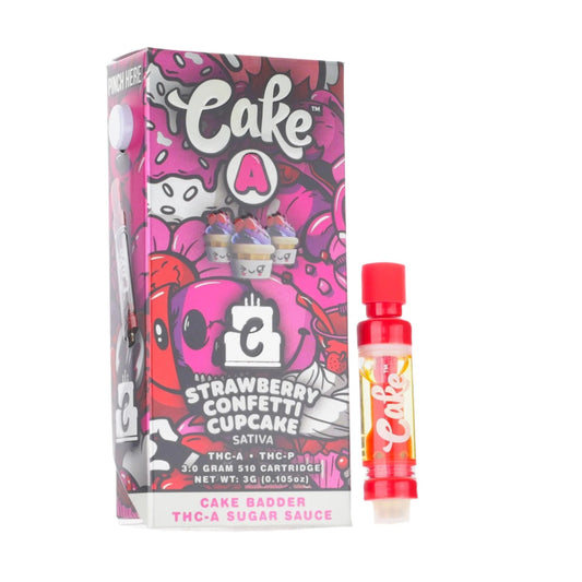 Cake Cartoon THC-A Sugar Sauce Device - 3000mg Strawberry Confetti Cupcake / 1 Pack