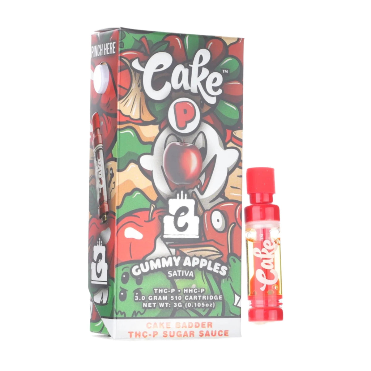 Cake Cartoon THC-P Sugar Sauce Device - 3000mg Gummy Apples (S)