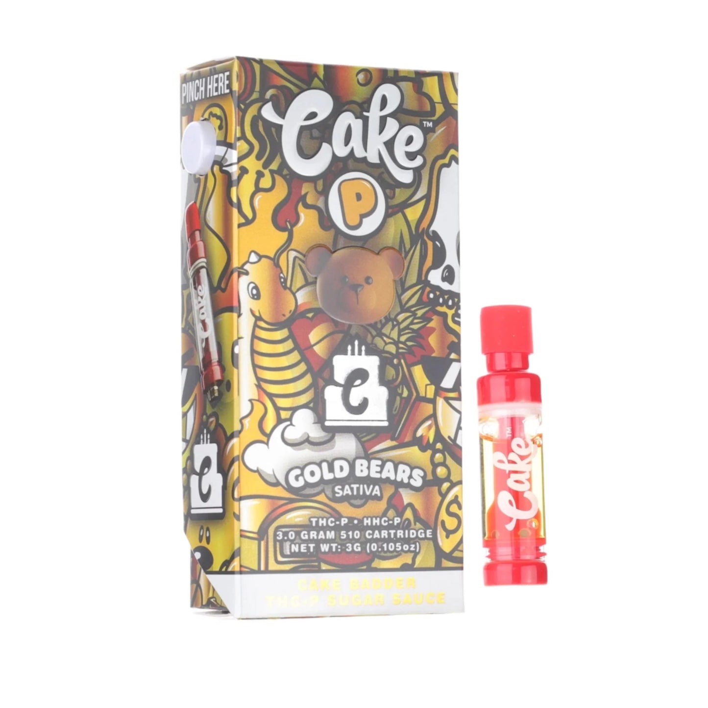 Cake Cartoon THC-P Sugar Sauce Device - 3000mg Gold Bears (S)