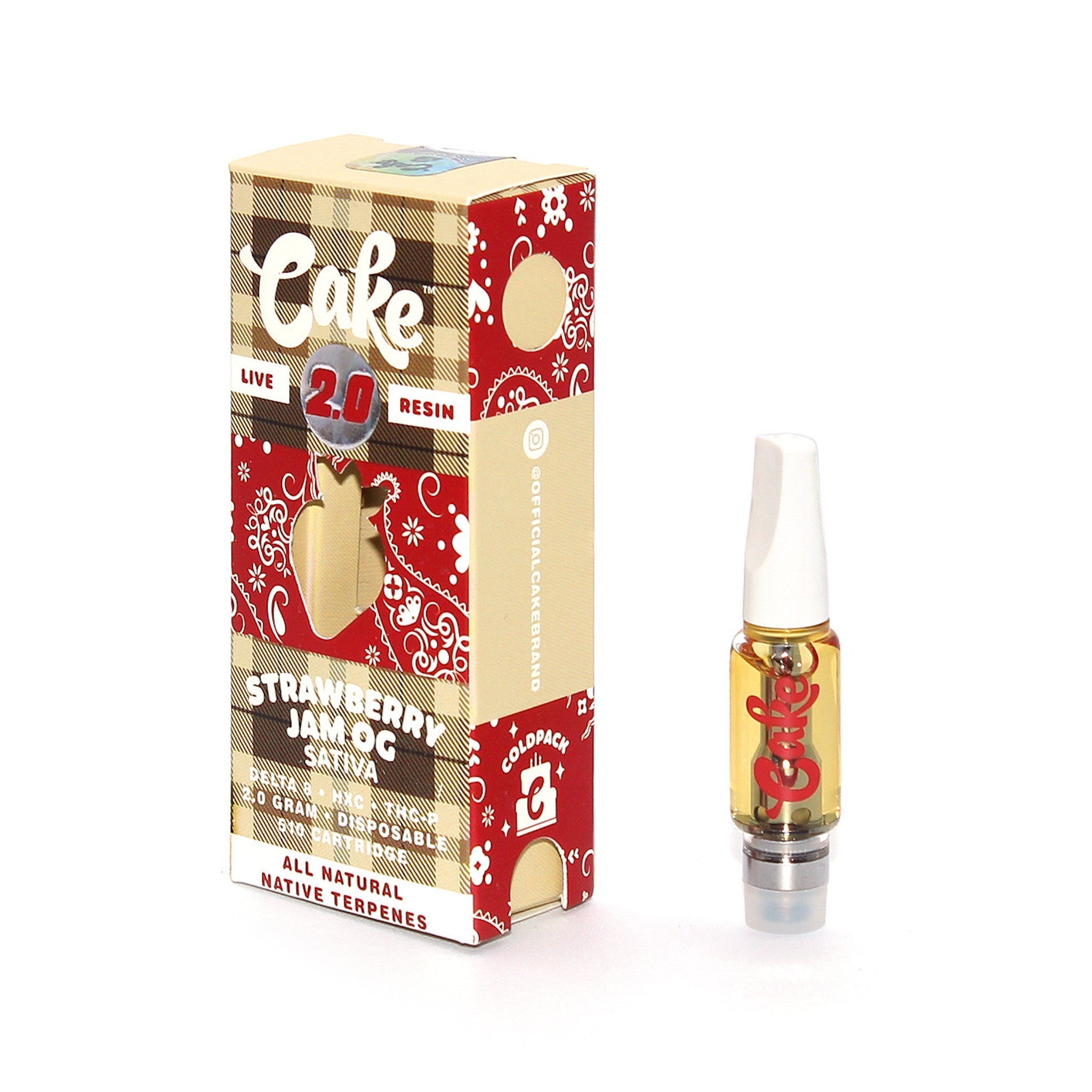 Cake Cold Pack Live Resin Cartridge 2000mg Everything 420