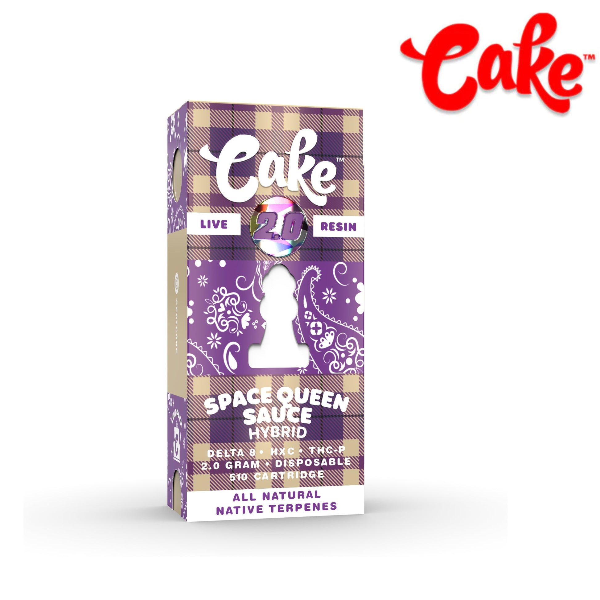 Cake Cold Pack Live Resin Vaporizer - 2000mg Space Queen Sauce