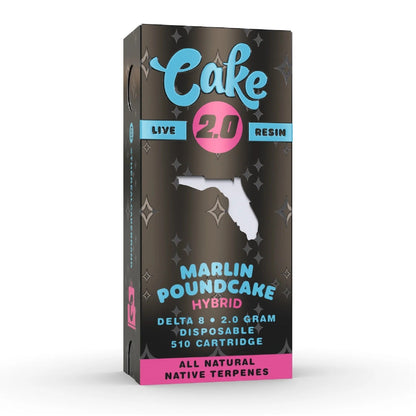 Cake Delta 8 Live Resin Cartridge - 2000mg Marlin Poundcake (H) / Single Cart