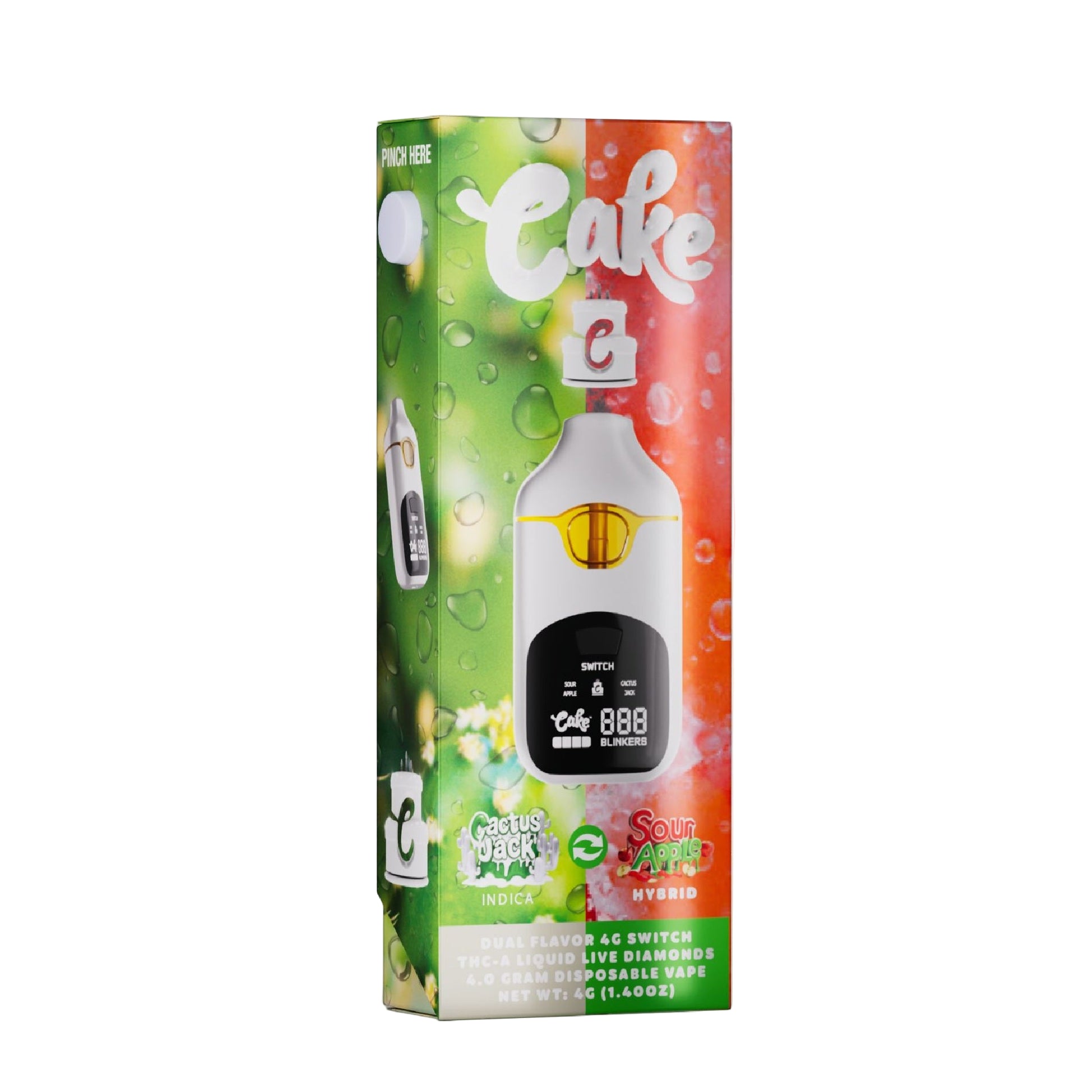 Dual Flavored Vapes Cake Dual Flavor Liquid Live Diamonds THC-A Vaporizer - 4000mg Dual Flavored Vapes Cake Dual Flavor Liquid Live Diamonds THC-A Vaporizer - 4000mg