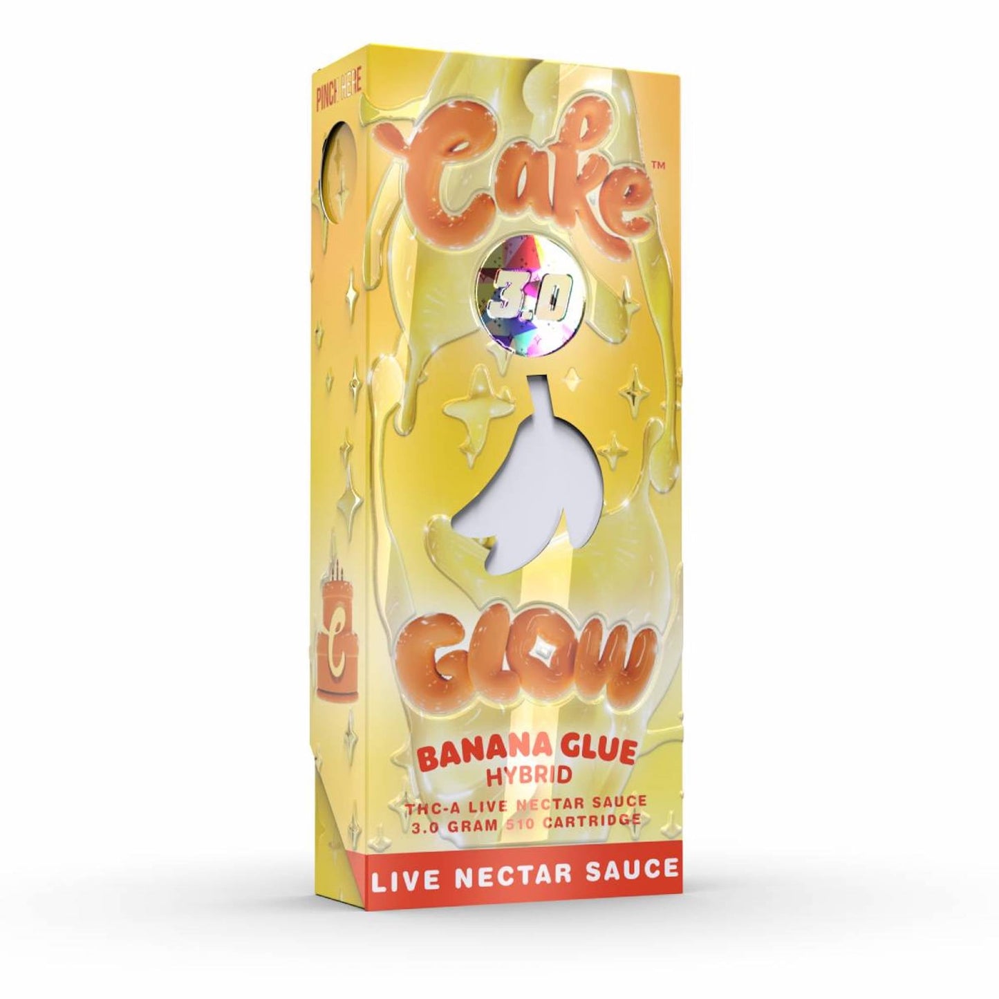 Cake GLOW THC-A Cartridge - 3000mg Banana Glue (H)