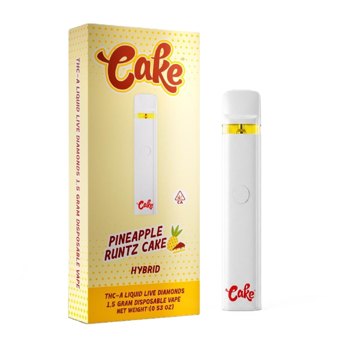 CAKE Liquid Live Diamonds THC-A Device - 1500mg Pineapple Runtz Cake (H)