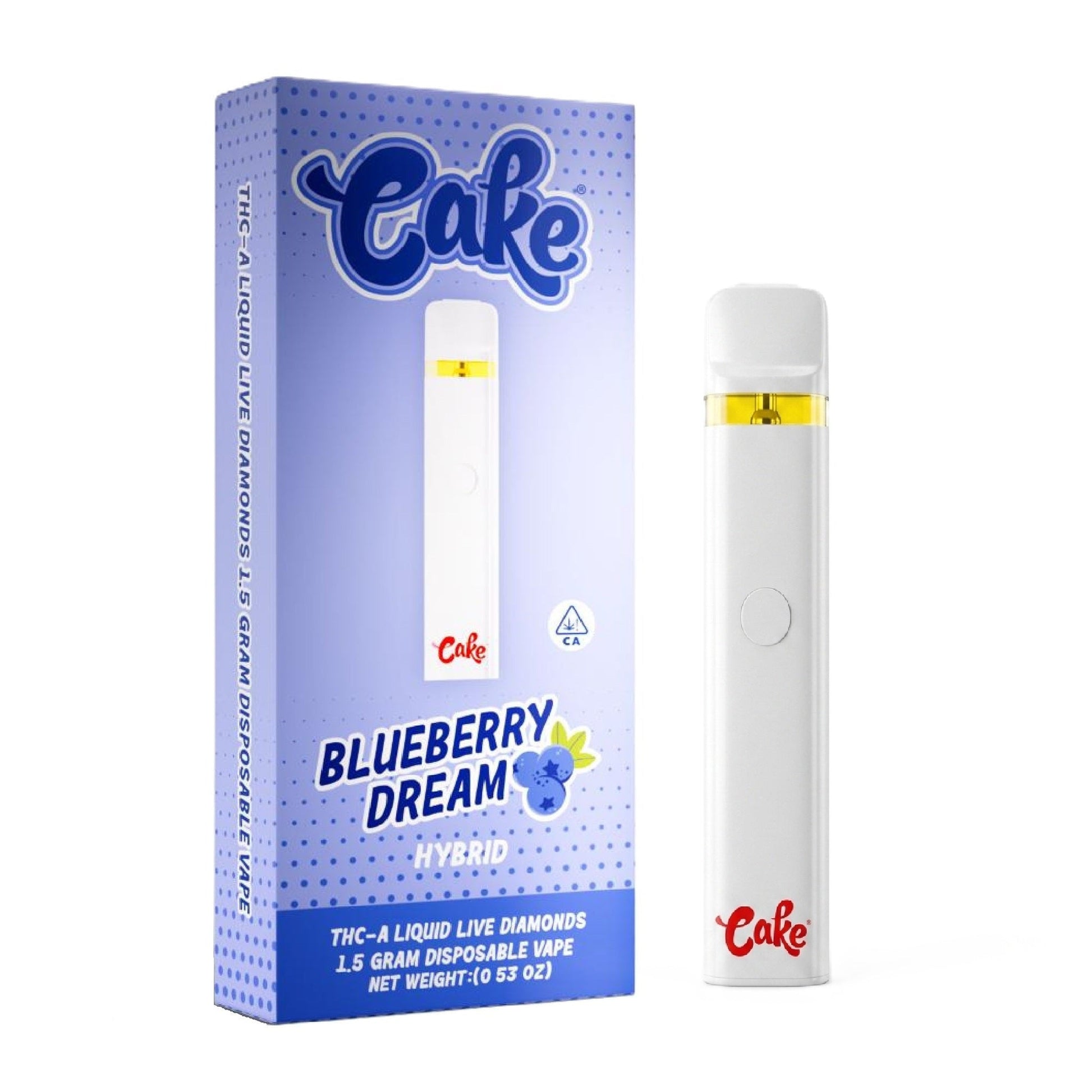 CAKE Liquid Live Diamonds THC-A Device - 1500mg Blueberry Dream (H)