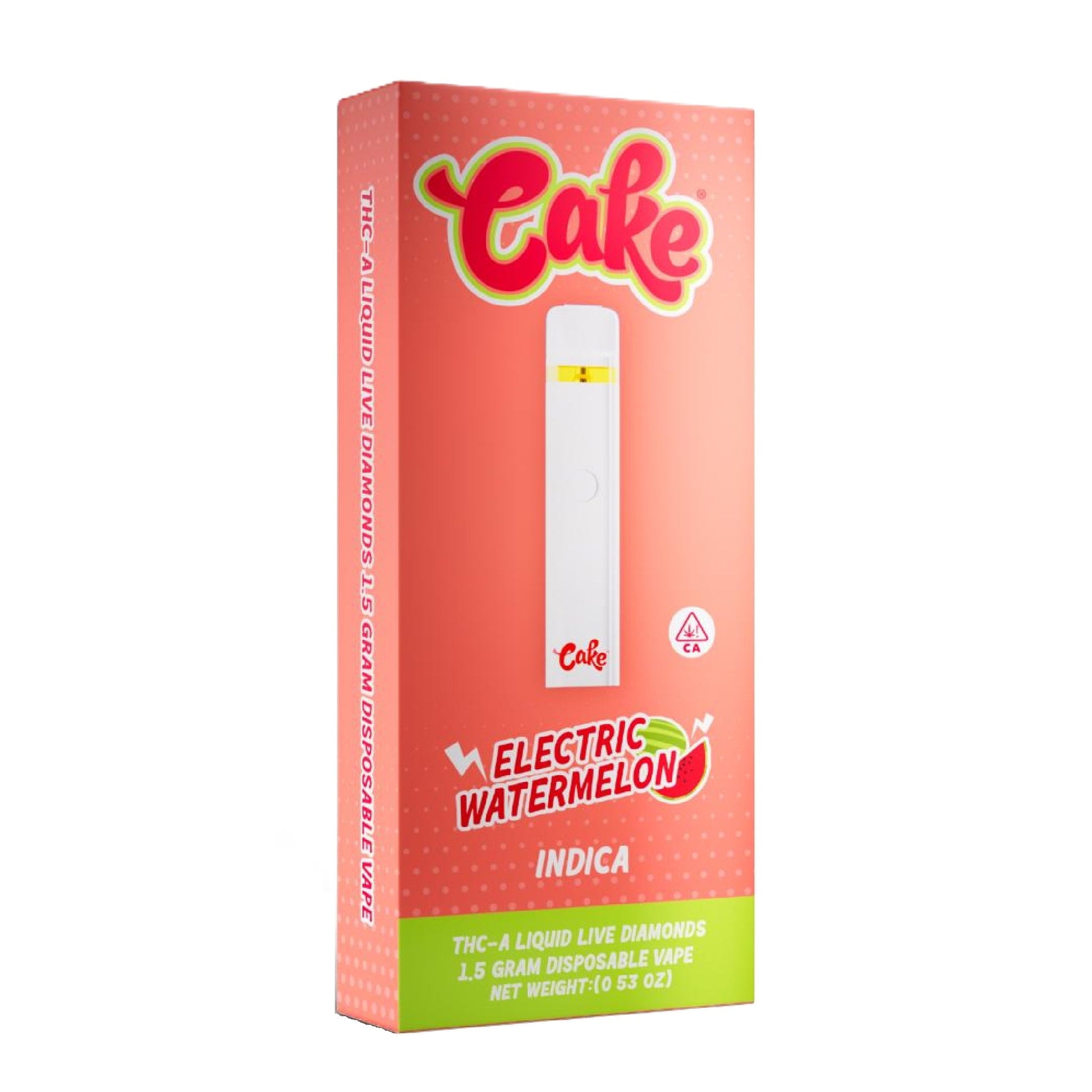 CAKE Liquid Live Diamonds THC-A Vaporizer - 1500mg Electric Watermelon (I)