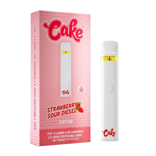CAKE Liquid Live Diamonds THC-A Vaporizer - 1500mg Strawberry Sour Diesel (S)