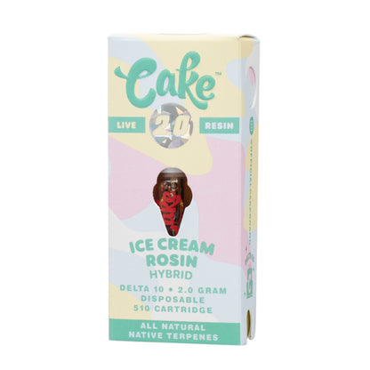 Cake Live Resin Delta 10 Cartridge - 2000mg Ice Cream Rosin