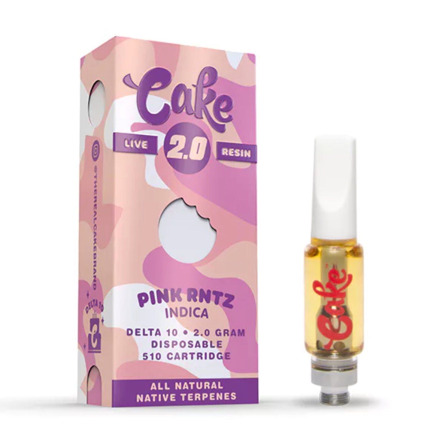 Cake Live Resin Pink RNTZ Delta 10 Cartridge - 2000mg