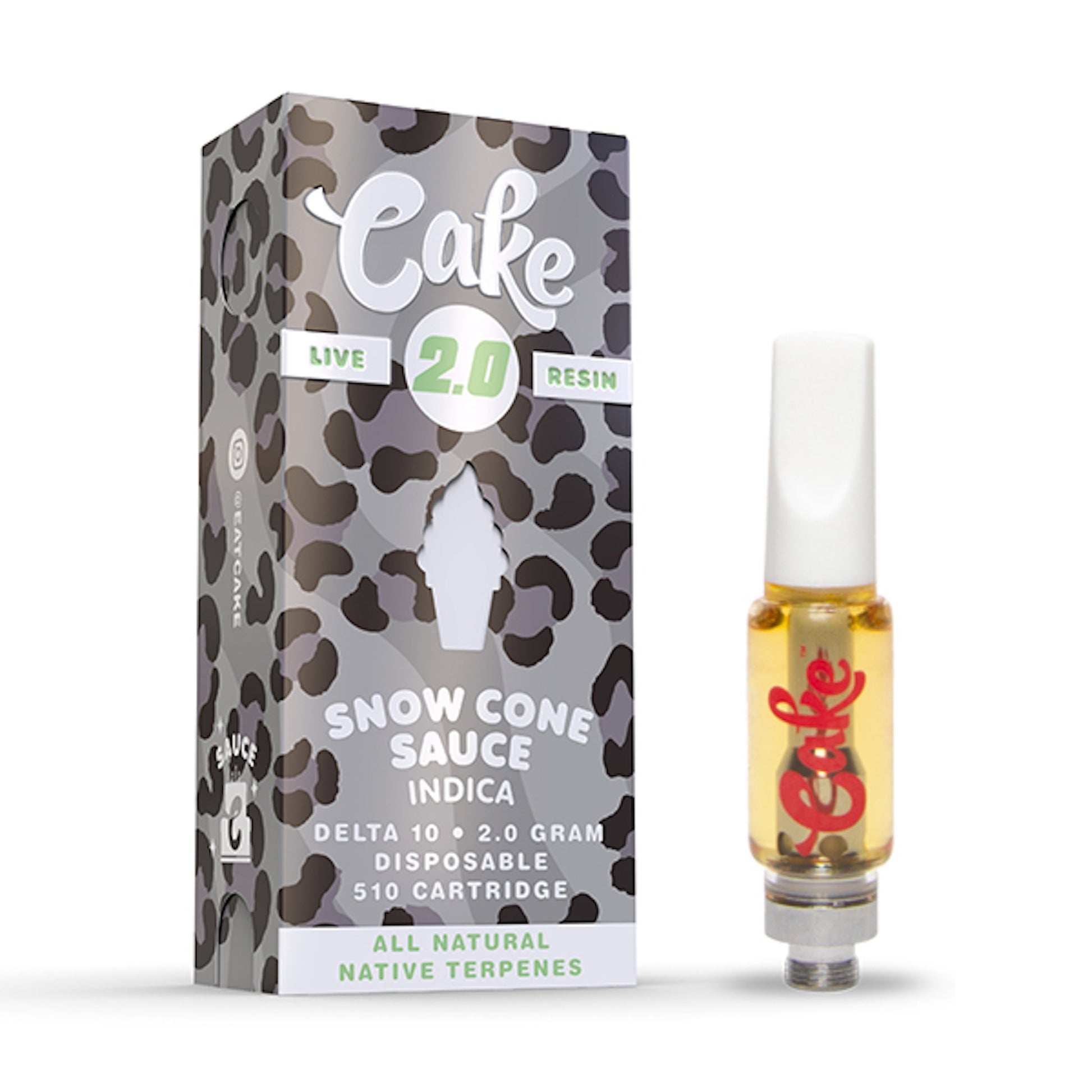 Cake Live Resin Snow Cone Delta 10 Cartridge - 2000mg