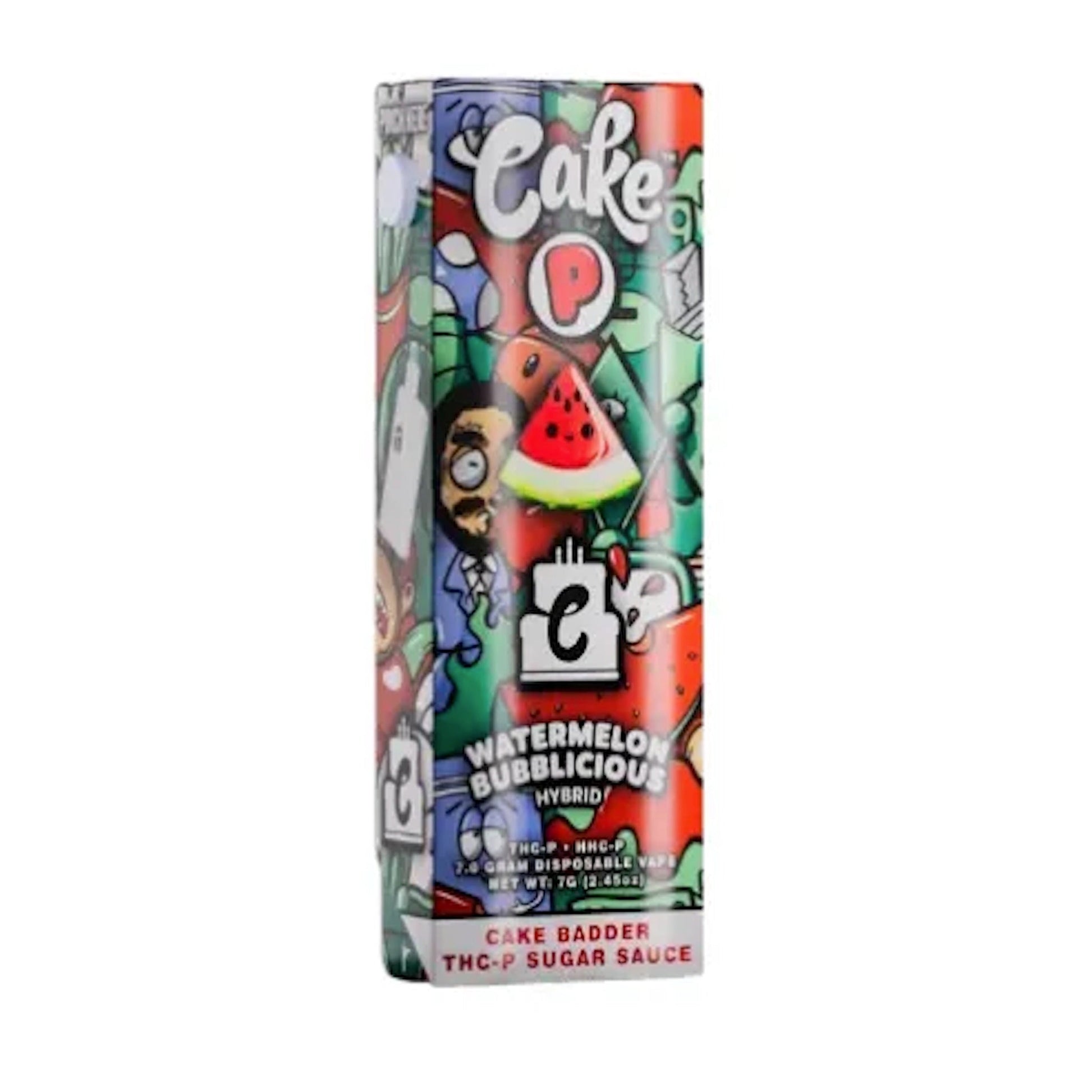 Cake P Badder THC-P + HHC-P Sugar Sauce Vaporizer - 7000mg Watermelon Bubblicious (H)