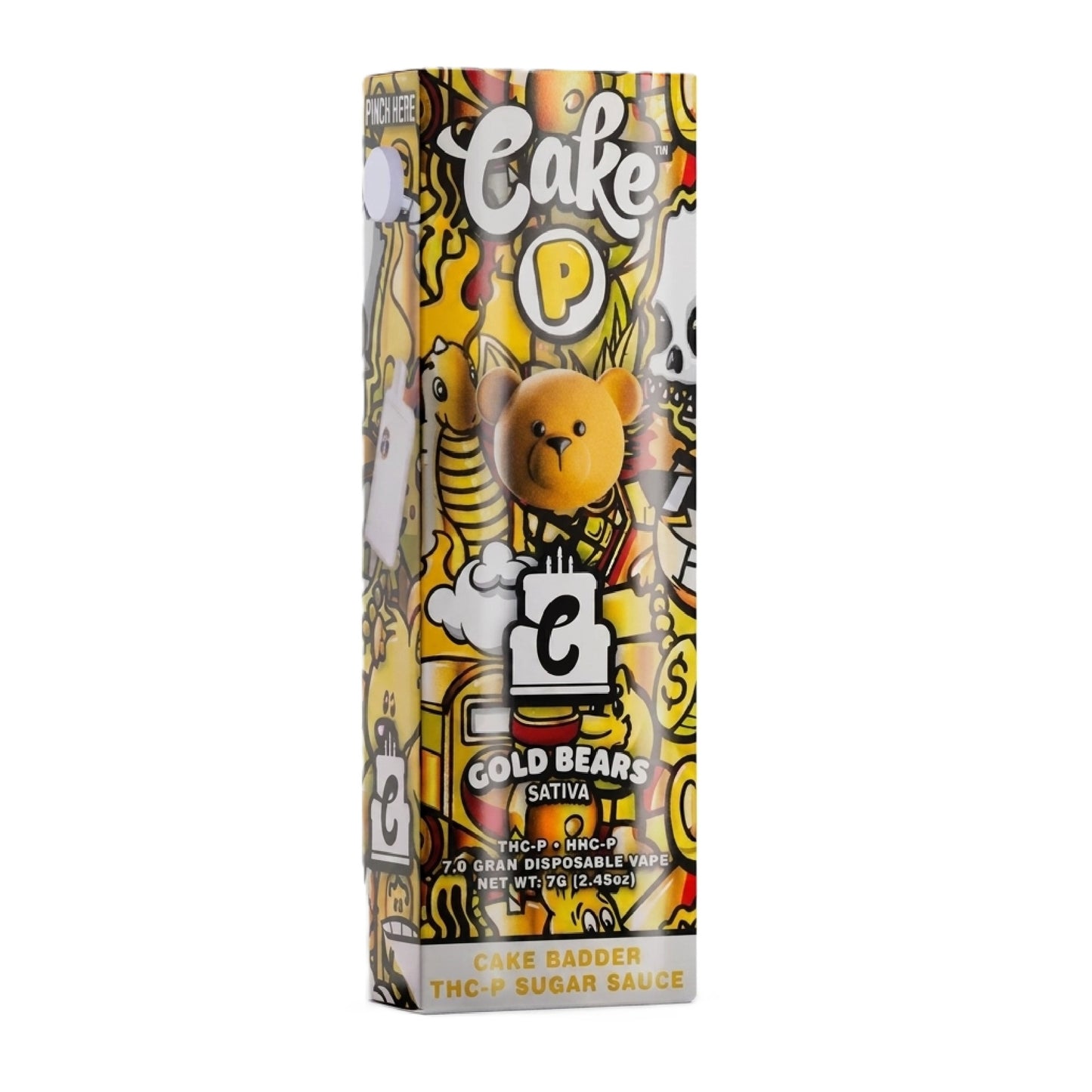 Cake P Badder THC-P Sugar Sauce Device - 7000mg Gold Bears (S)