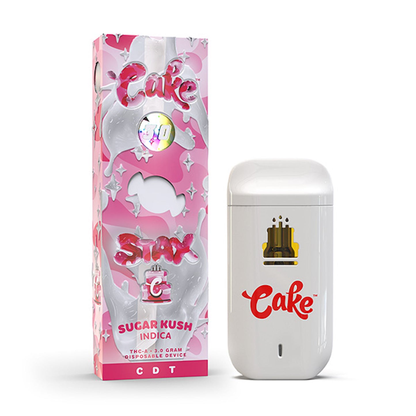 Cake STAX THC-A Vaporizer - 3000mg Sugar Kush (I)