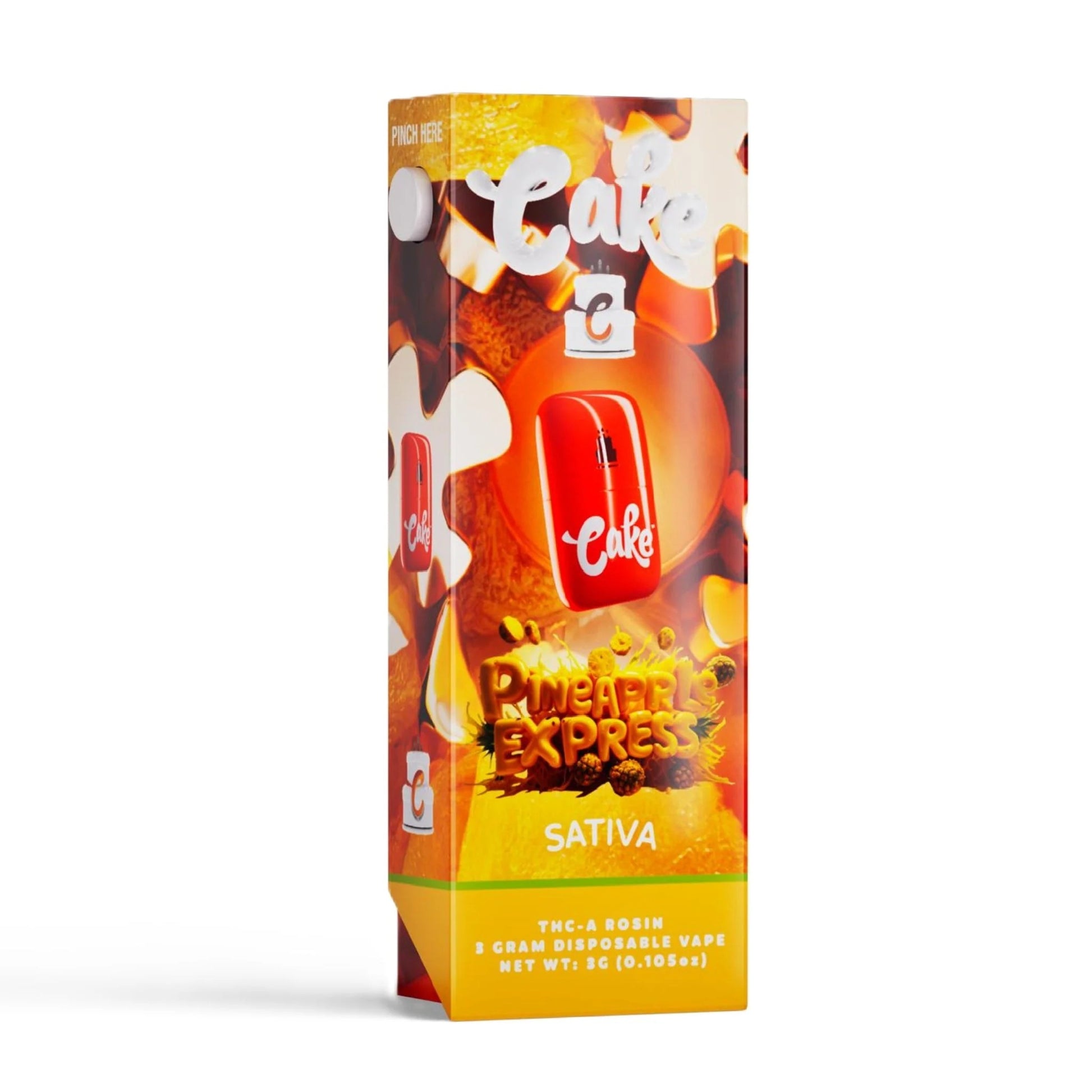 Cake THC-A Rosin Device - 3000mg Pineapple Express (S) / 1 Pack