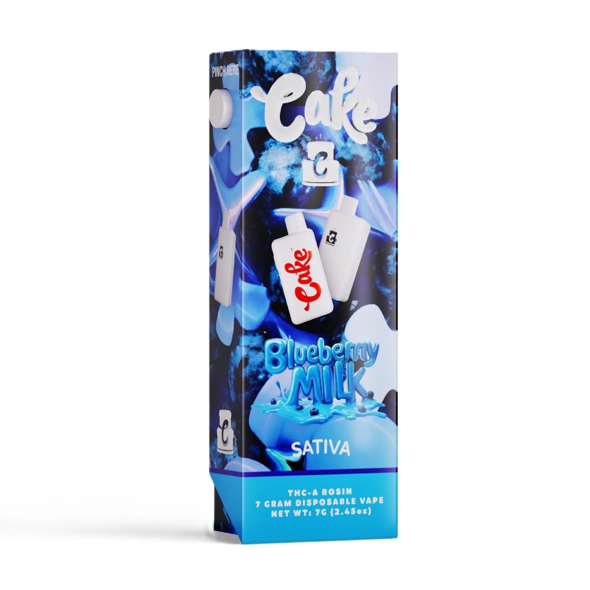 Cake THC-A Rosin Device - 7000mg Blueberry Milk (I)