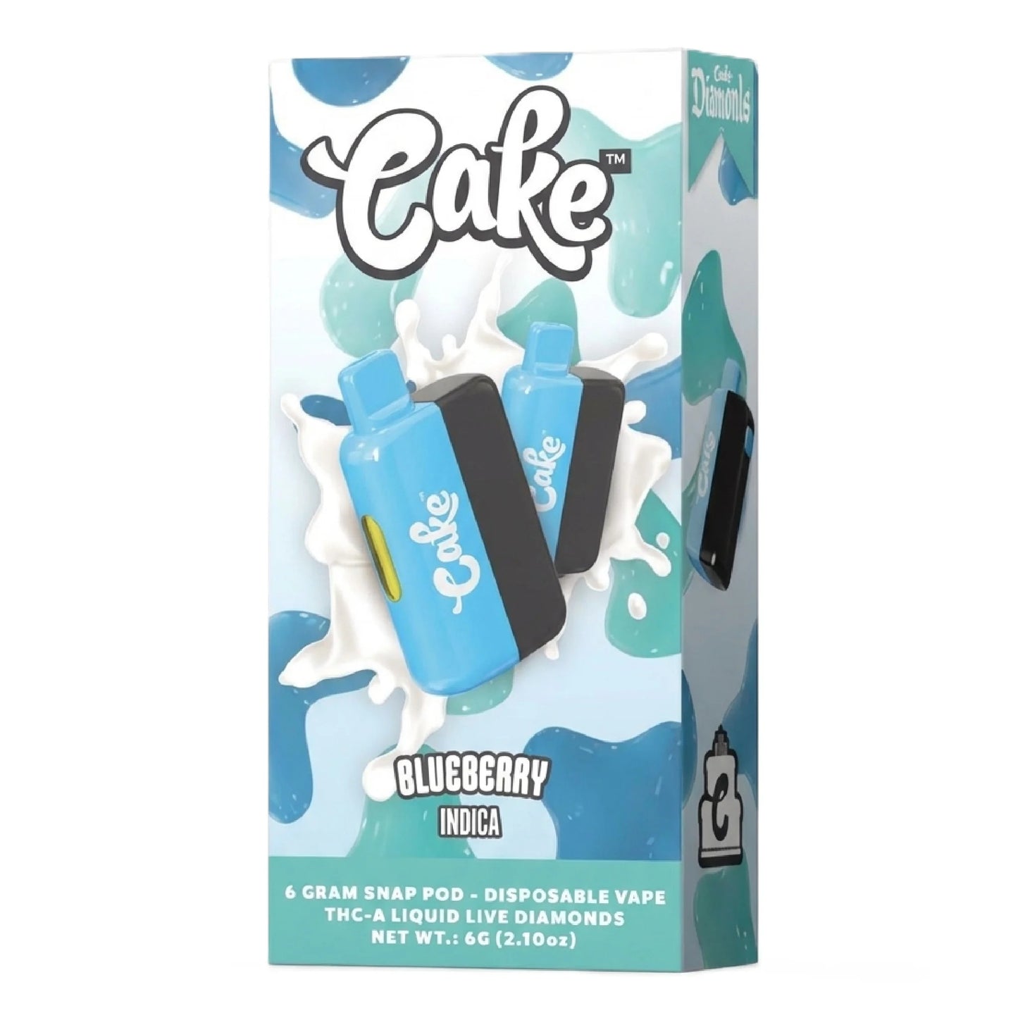 CAKE THCa Liquid Live Diamonds THC-A Device - 6000mg Blueberry / 1 Pack