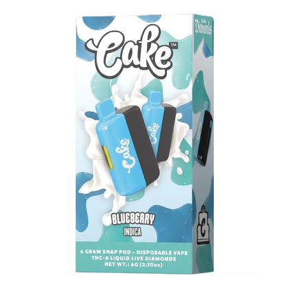 CAKE THCa Liquid Live Diamonds THC-A Device - 6000mg Blueberry / 1 Pack