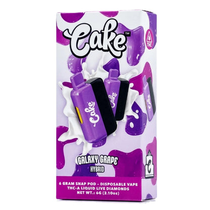CAKE THCa Liquid Live Diamonds THC-A Device - 6000mg Galaxy Grape / 1 Pack