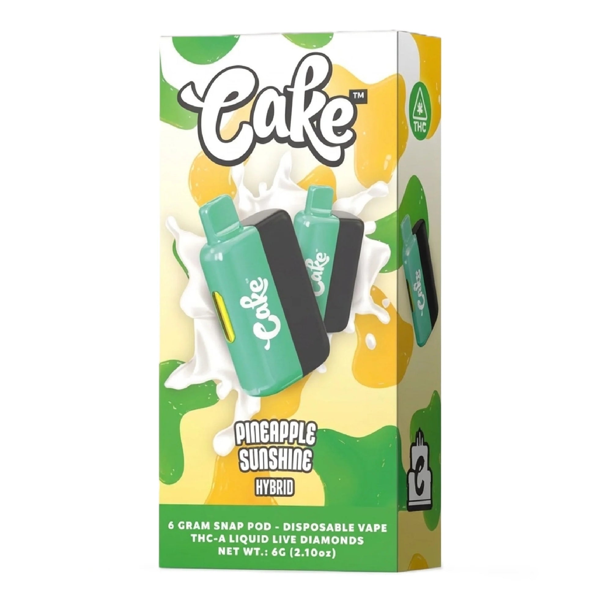 CAKE THCa Liquid Live Diamonds THC-A Device - 6000mg Pineapple Sunshine / 1 Pack