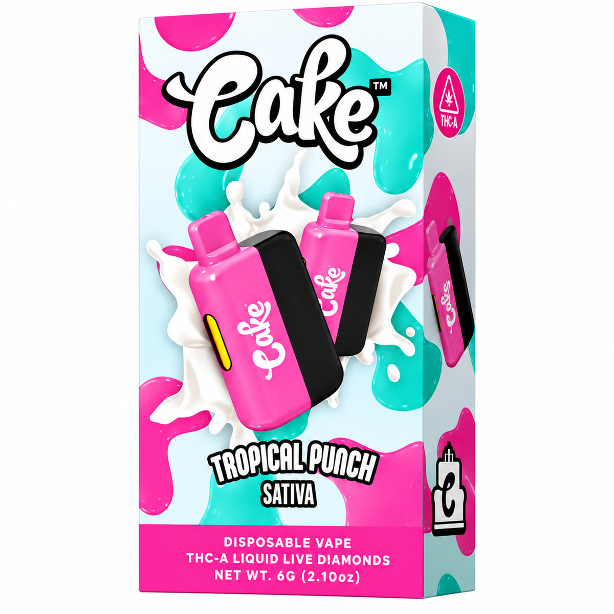 CAKE THCa Liquid Live Diamonds THC-A Device - 6000mg Tropical Punch / 1