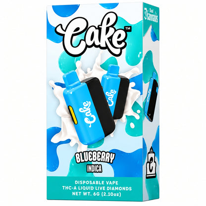 CAKE THCa Liquid Live Diamonds THC-A Device - 6000mg Blueberry / 1
