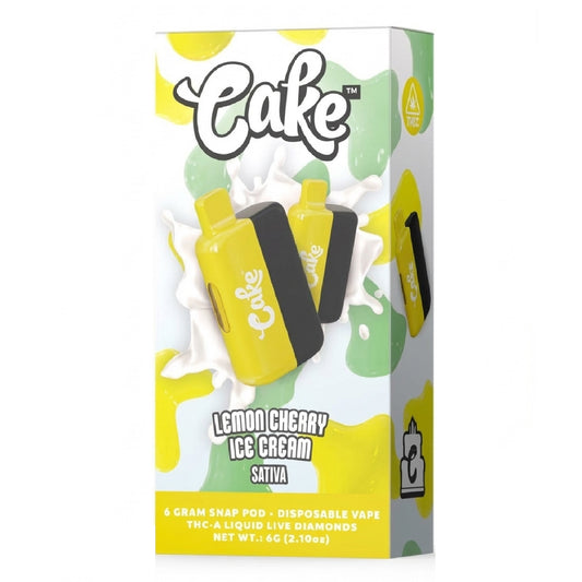 CAKE THCa Liquid Live Diamonds THC-A Vaporizer - 6000mg Lemon Cherry Ice Cream