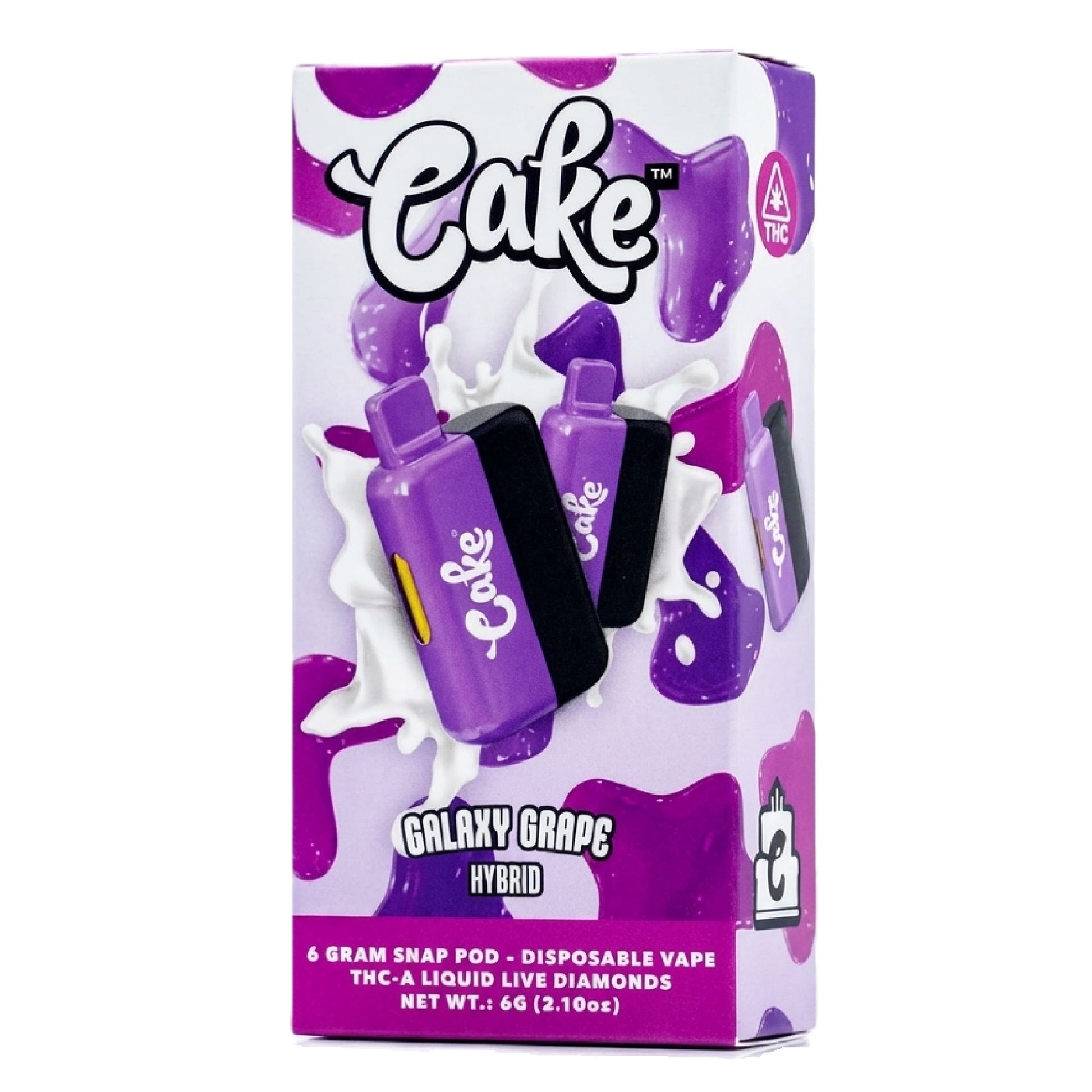 CAKE THCa Liquid Live Diamonds THC-A Vaporizer - 6000mg Galaxy Grape