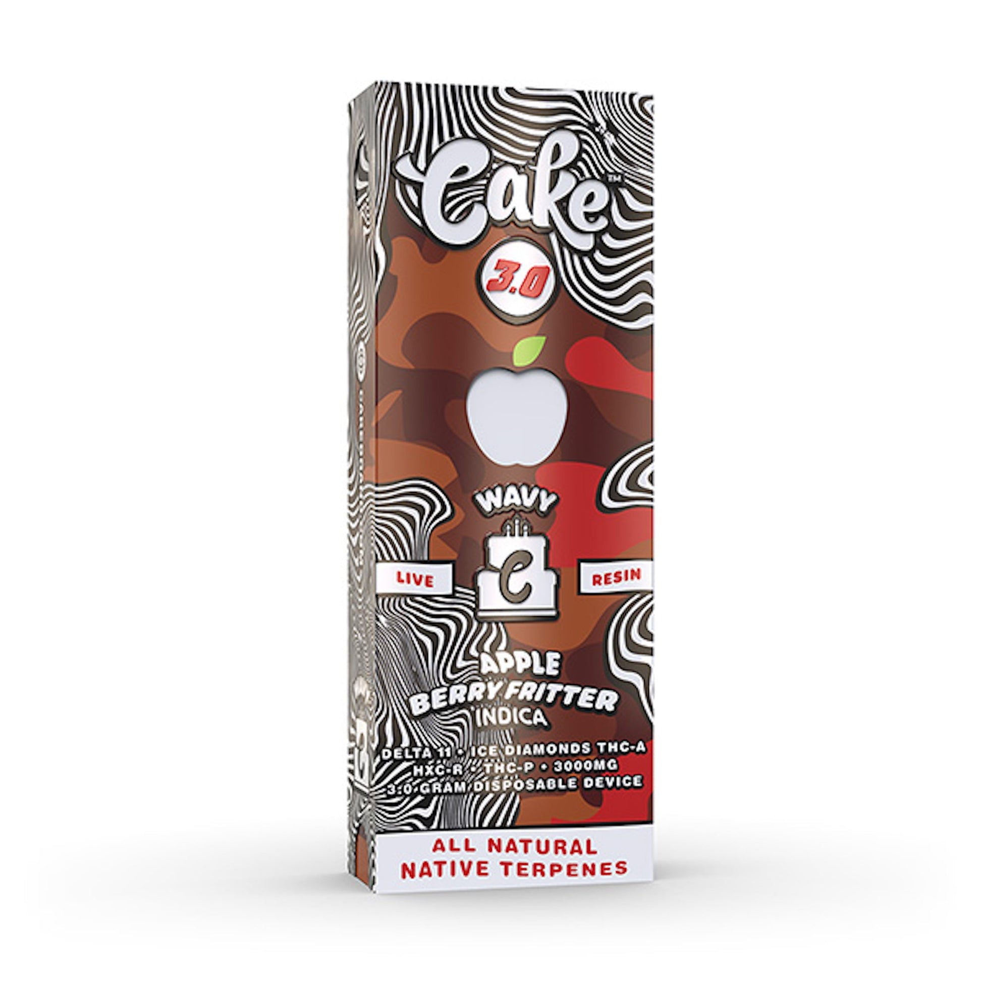 Cake Wavy Delta 11 + THC-A Vaporizer - 3000mg Apple Berry Fritter