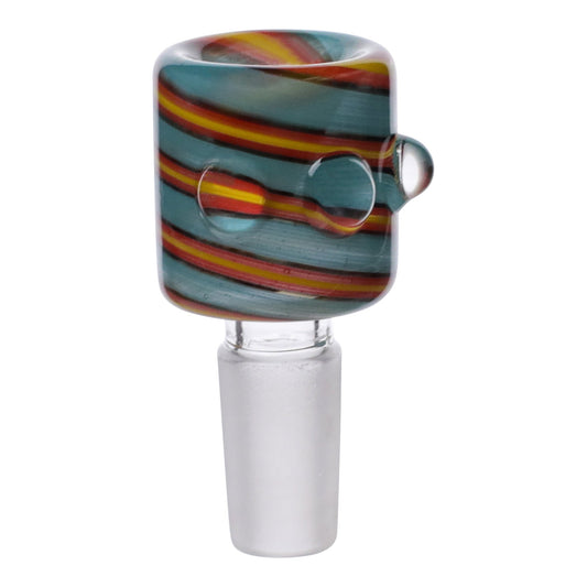 Candy Cane Bowl - 14mm Male Blue