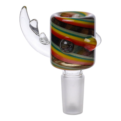 Candy Cane Bowl - 14mm Male Rainbow