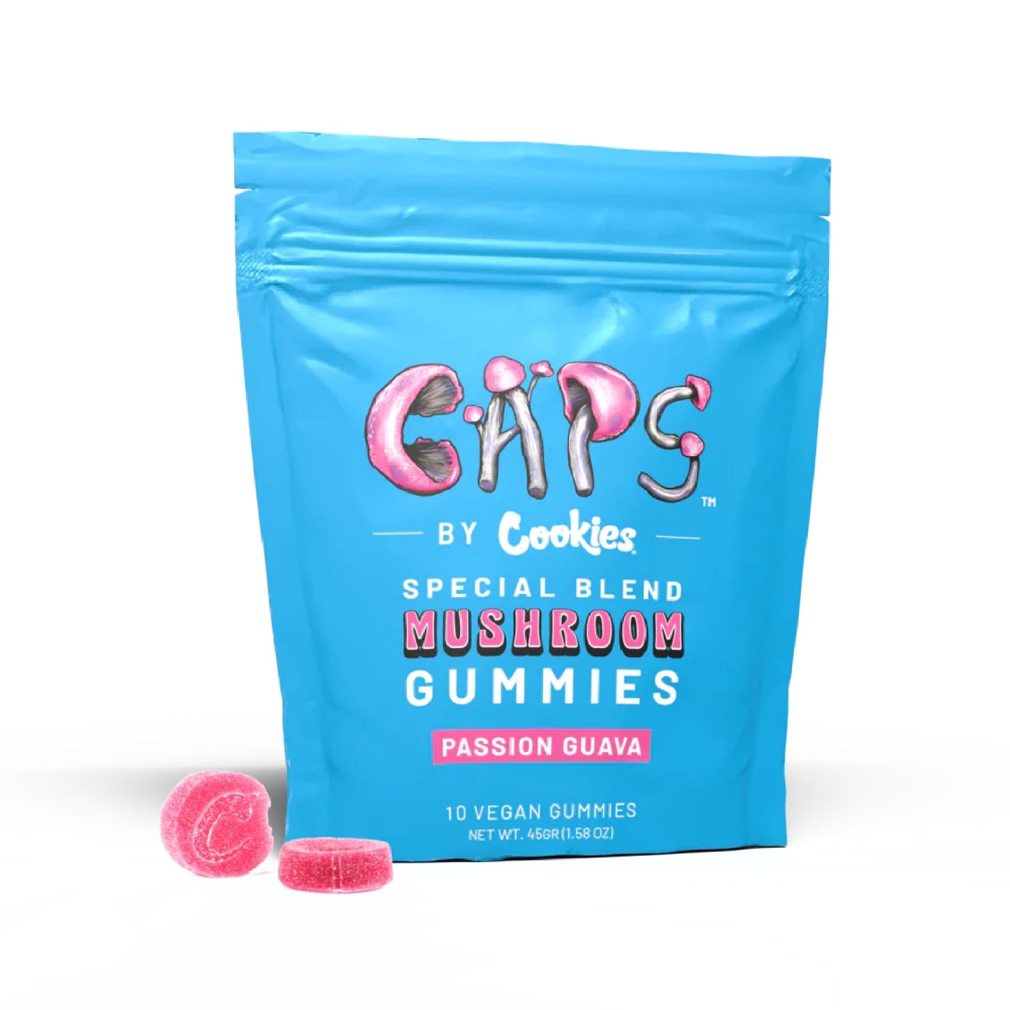 Caps by Cookies - Special Blend Mushroom Gummies (10ct) Passion Guava