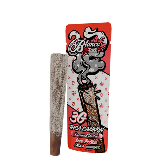 Chapo Blanco THC-A Cannon Diamond Dusted Blunt - 3g Love Potion (S)