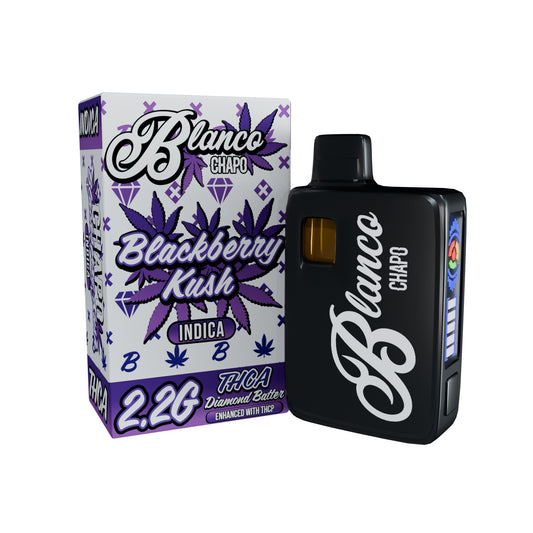 Chapo Blanco THC-A Diamond Batter Vaporizer - 2200mg Blackberry Kush (I)